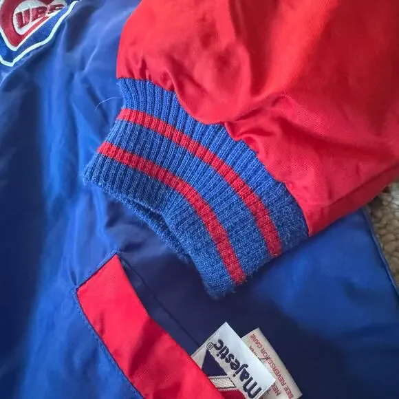 Youth Majestic Chicago Cubs Baseball Jacket Reversible Size 10-12 - Picture 8 of 11